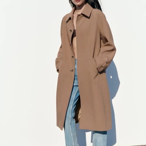 Zara Long Pocket Coat. Size Small. New With Tags! - Picture 5 of 5